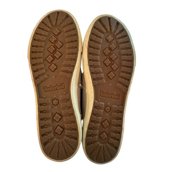 Timberland Gray Suede Dausette Cream Fleece Fold Down Boots Booties 6 cabincore - Picture 7 of 14